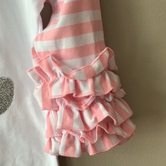 New Sparkling Bunny Ruffle Top - 12/18m, 2t & 3t k - Picture 3 of 3